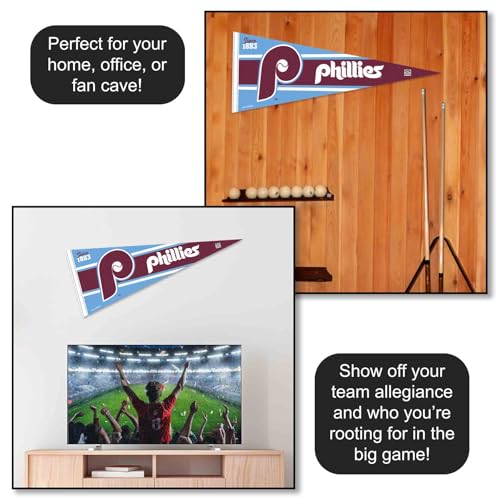 WinCraft Phillies Retro Vintage Throwback Full Size Pennant Flag by WinCraft - Image 3