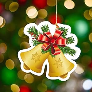 TOYXE Paper Hanging Merry Christmas Bells Decoration Pack of 10 Pcs