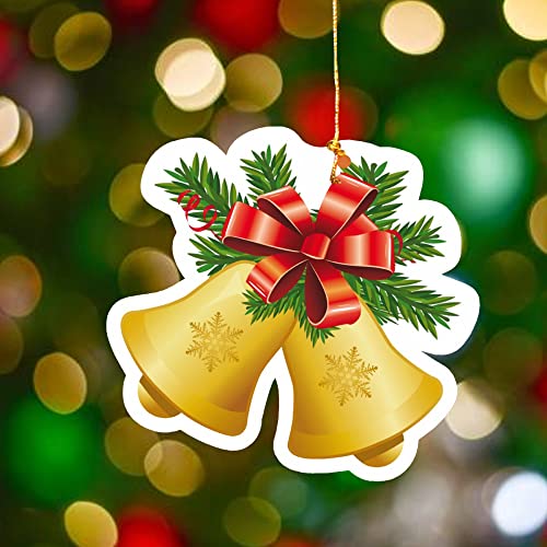 TOYXE Paper Hanging Merry Christmas Bells Decoration Pack of 10 Pcs