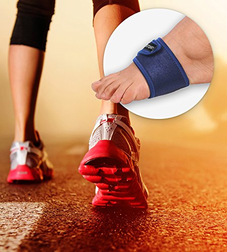 Foot Pain Relief Arch Support Braces For Women & Men (Set Of 2). Compression Arch Support Sleeves With Comfort Gel Cushions. Adjustable Plantar Fasciitis, Bunion And Arch Pain Relief Brace #TOP6