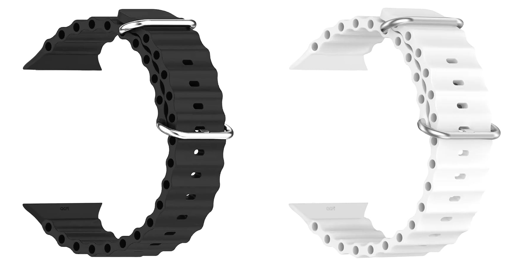 ACM Pack of 2 Watch Strap Slide Silicone Smart Belt Compatible with Fire-Boltt Cyclone Pro Bsw148 Smartwatch Classic Band (Black/White) (B0CQC8F7SX) Amazon Price History, Amazon Price Tracker