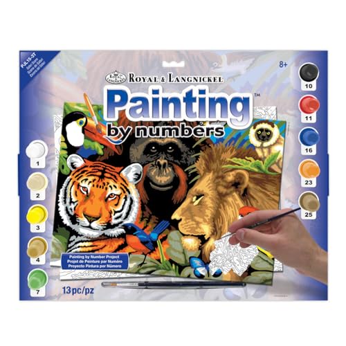 Royal & Langnickel Painting by Numbers Junior Large Art Activity Kit, Safari Scene