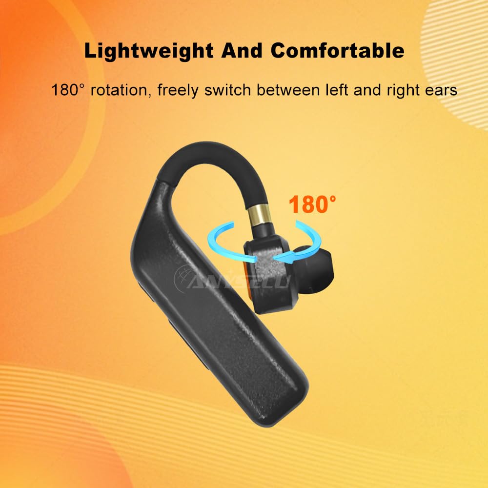 Anysecu Walkie Talkie Auricolare Senza Fili Vivavoce K1 Plug PTT Auricolare con Microfono a Cancellazione del Rumore per UV-5R UV-82 2 Pin K Tipo Connettore Radio Bidirezionale