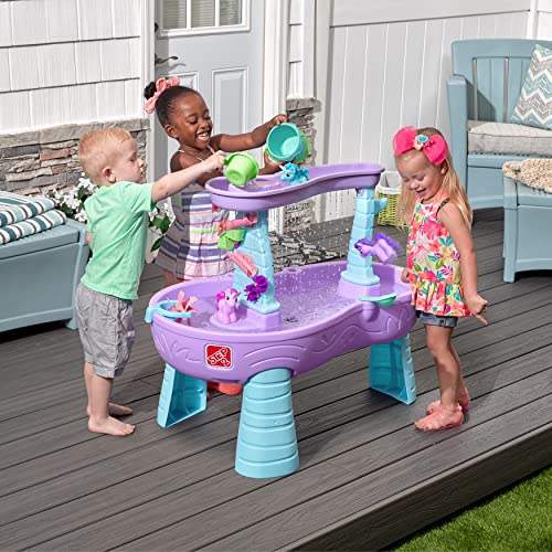 Step2 Rain Showers & Unicorns Water Table – Kids Purple Water Play Table With 13-Pc Unicorn Accessory Set #TOP3