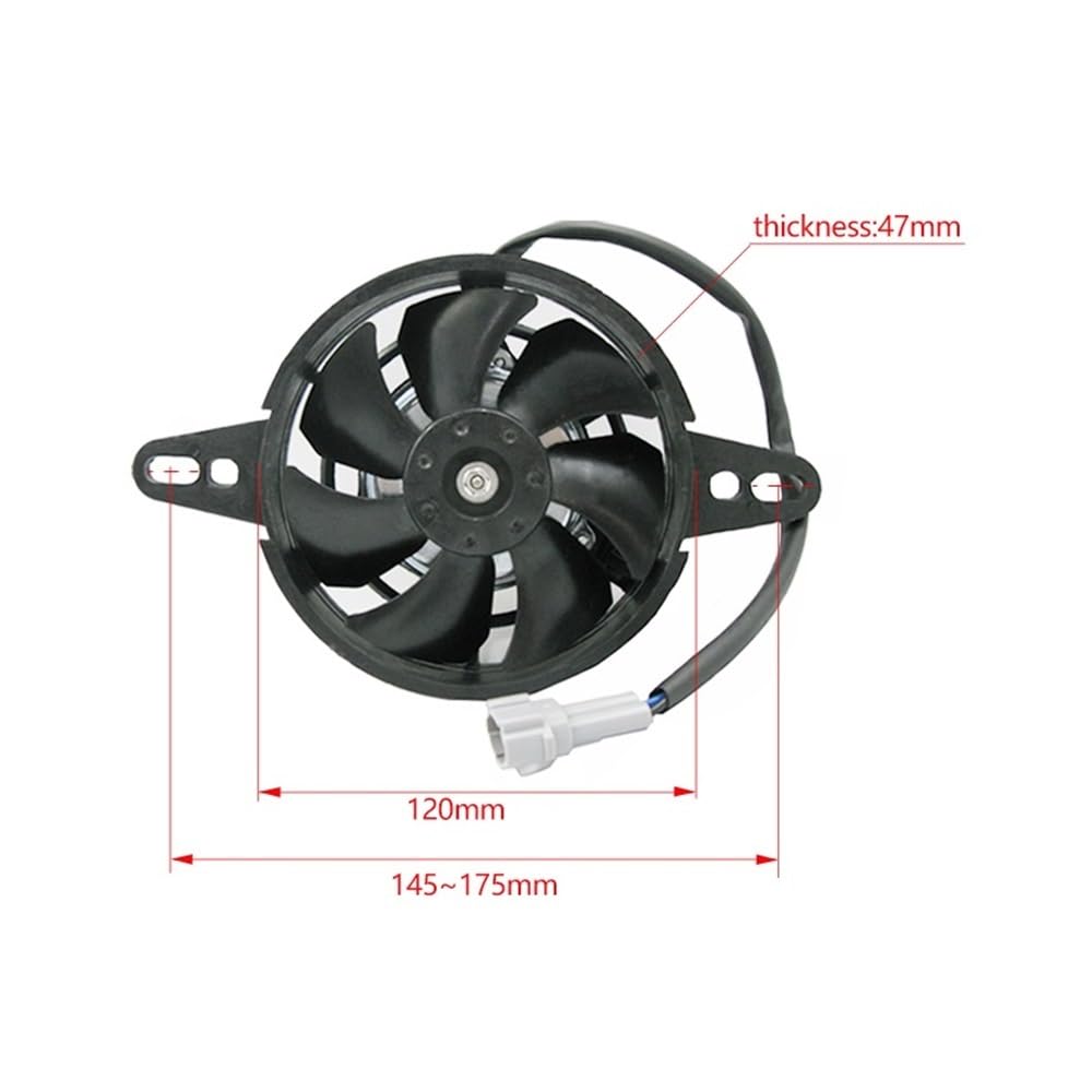 Motocicleta Radiador Ventilador Ventilador radiador para Motocicleta 4" y 5" para Motocross, Universal, Ultrafino, Gran caudal, estándar, Accesorio para Ventilador de refrigeración de Aceite de Motor