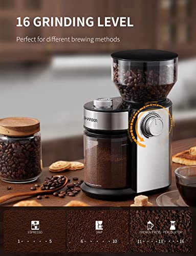 Shardor CG835S Coffee Grinder, Adjustable Burr Mill thumb #1