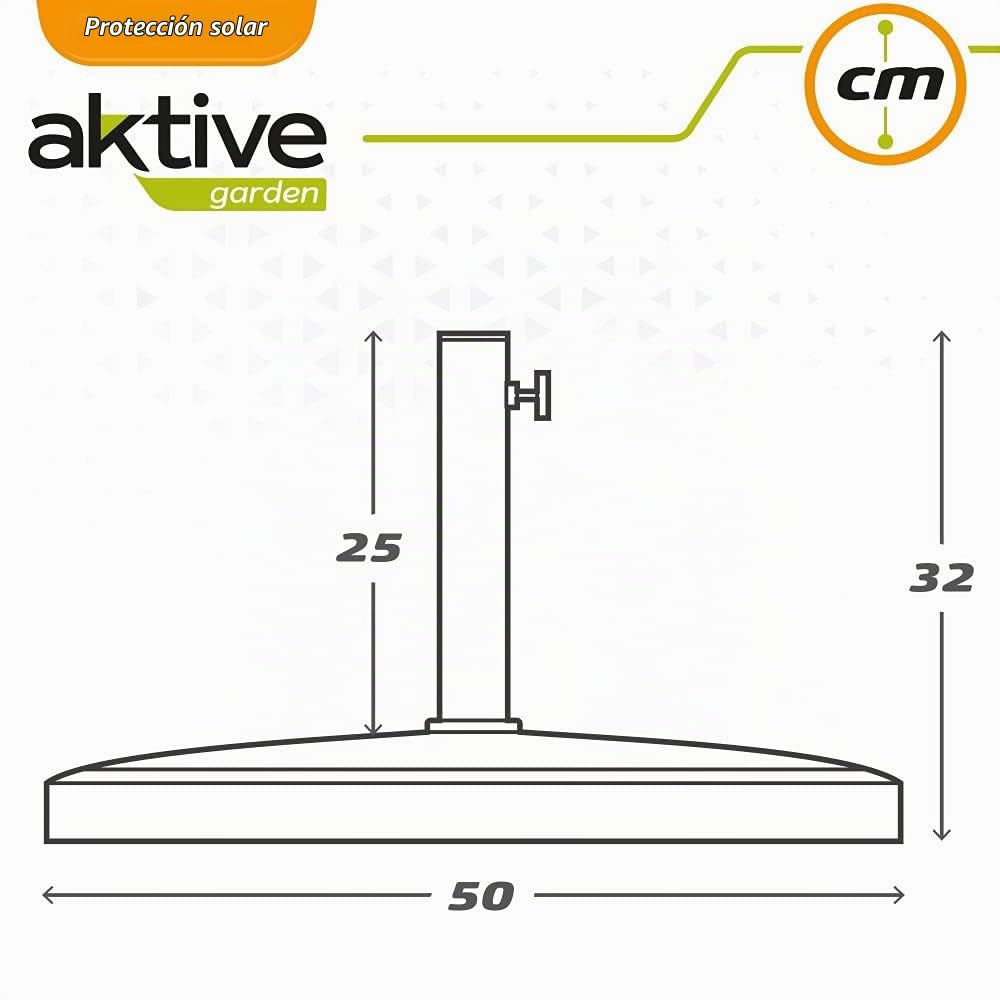 AKTIVE Soporte Parasol semicircular Resina 38-48 Garden