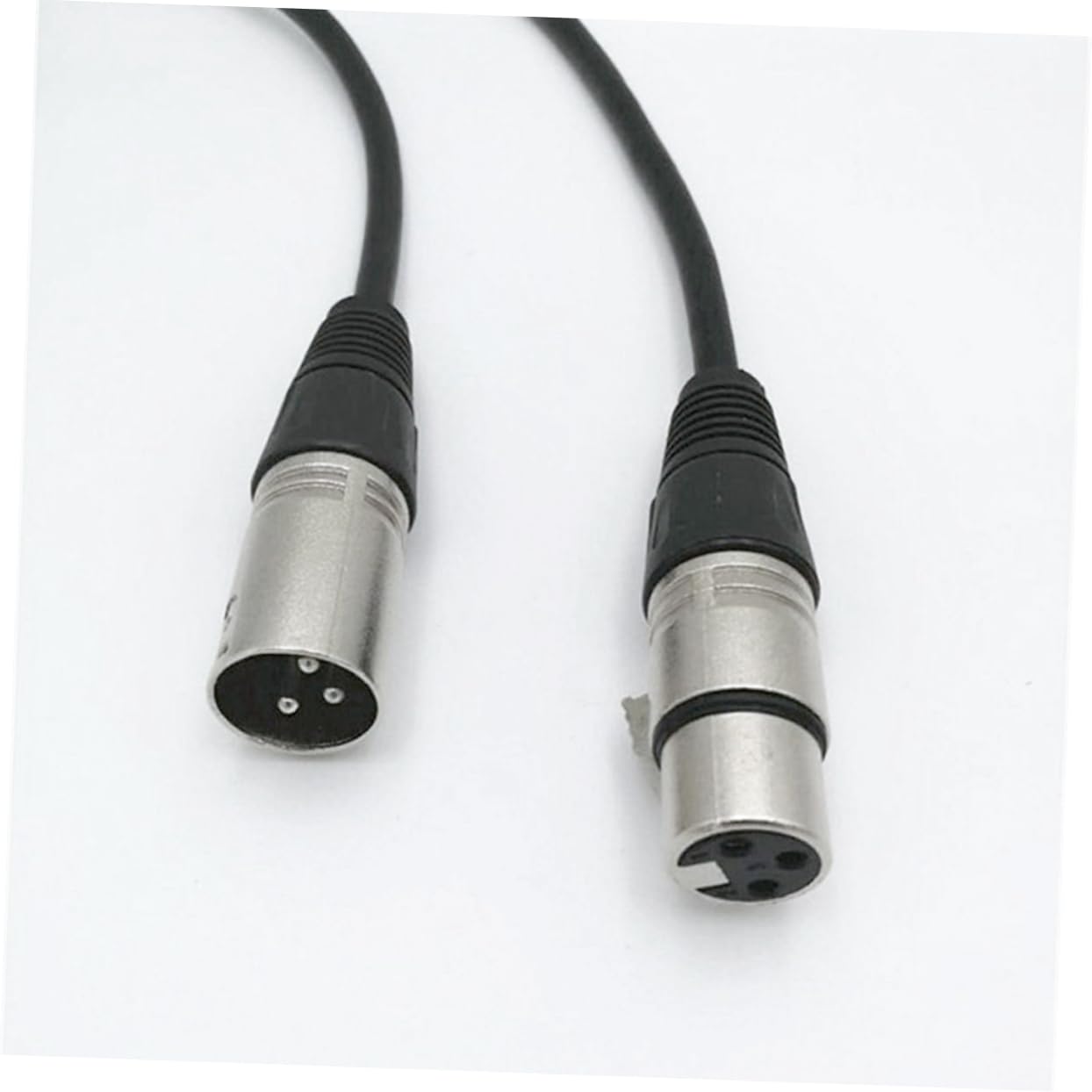 POPETPOP Cavo Audio Xlr Maschio Sicura per Microfono e Mixer Trasmissione con Connettori per Registrazioni Performance Nero