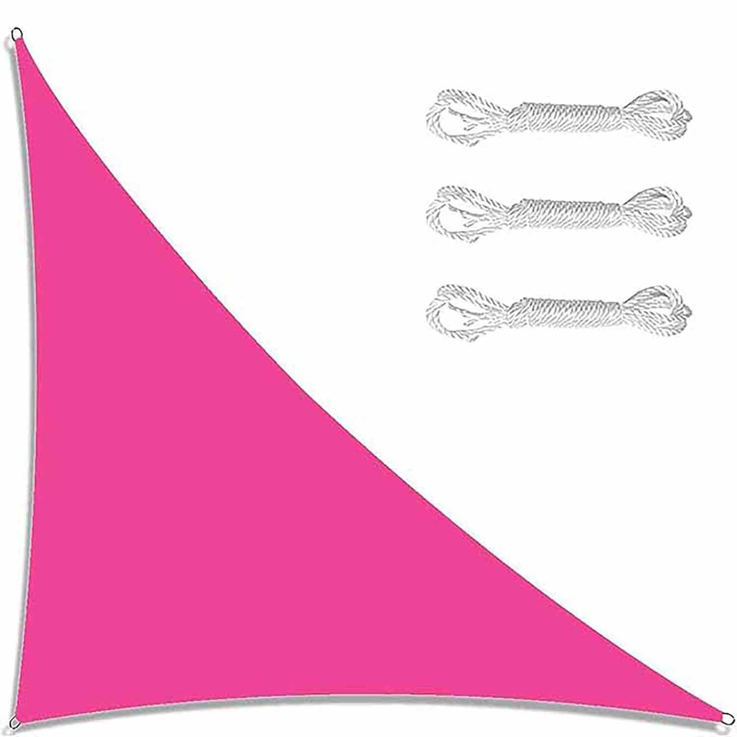 Voile d'ombrage imperméable 4x4x4m en toile ombrage extérieur anti-UV avec anneau D