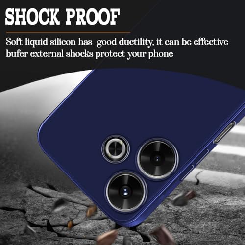 Image of Back Cover for Mi Redmi 13 5G / 4G / Poco M6 Plus 5G | Full Camera Protection | Premium Liquid Silicon Case | Flexible Bumper Case for Mi Redmi 13 5G / 4G / Poco M6 Plus 5G (Dark Blue)