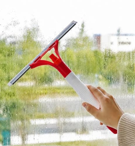 2-in-1 Spray Window Washer with Built-in Water Sprayer | Streak-F...