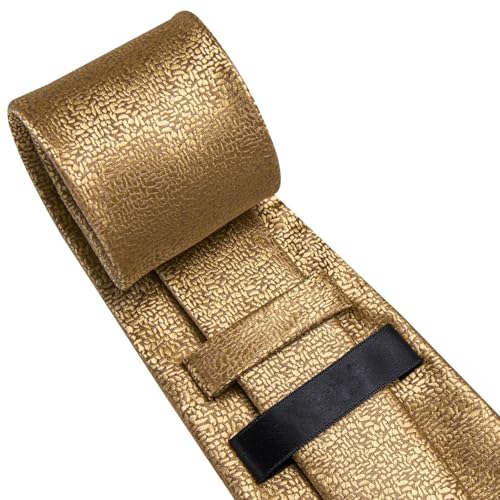 Image of Dubulle Mens Tie and Lapel Pin Paisley Striped Floral Necktie for Men Pocket Square Cufflinks 4PCS Set Wedding Party