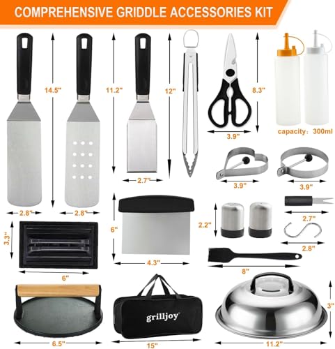 Grilljoy 38pcs Griddle Accessories Kit