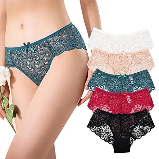 Daelesr Bragas de Encaje para Mujer de 5 Uds., Braguitas de Cintura Baja de Bikinis, Ropa Interior de Encaje, Calzoncillos de Encaje Fino para Mujer de 5 Colores (M) | Ya disponible en tu tienda friki favorita! En mundofriki.es! Daelesr Bragas de Encaje para Mujer de 5 Uds., Braguitas de Cintura Baja de Bikinis, Ropa Interior de Encaje, Calzoncillos de Encaje Fino para Mujer de 5 Colores (M) | Ya disponible en tu tienda friki favorita! En mundofriki.es!