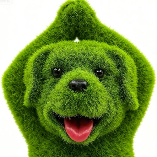 Figurines de chien de jardin floquées pour décorer votre terrasse zen - 7