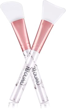 DUAIU 2 Pcs Silicone Face Mask Brush, Soft & Easy to Clean, Quick Drying, No Deformation, For Face Mask, Wand, All Skin Types, Adult, Recyclable, Soft, Special Feature Silicone Brush Heads