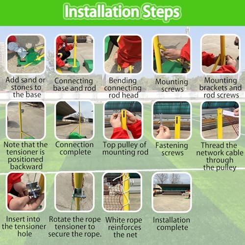 Freestanding Badminton Net Set with Weighted Base - Perfect for Backyard, Park, School & Indoor/Outdoor Use - Easy Setup, Durable & Stable for All Ages