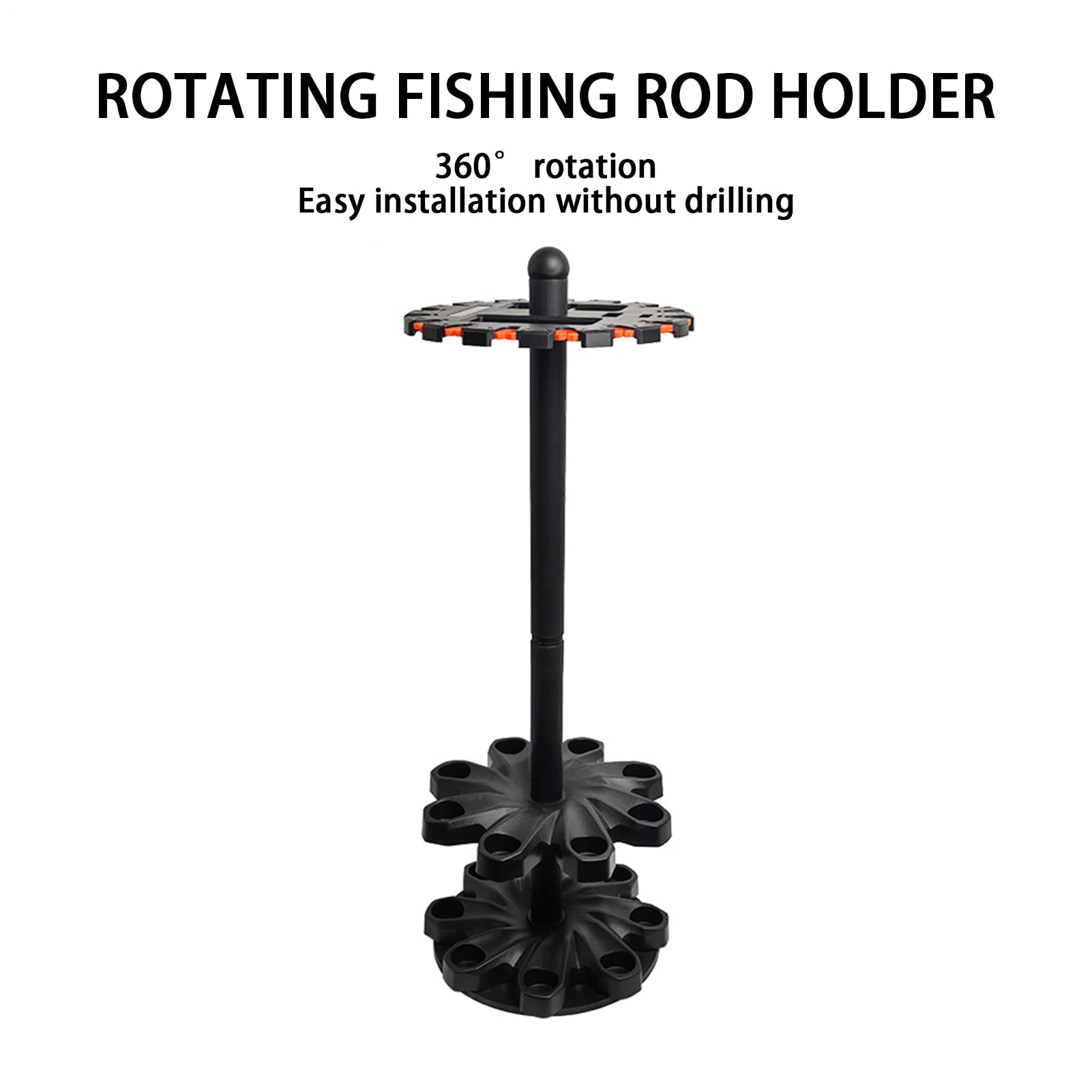 Soportes para Cañas de Pescar para Garaje Organizador Vertical Giratorio | Soporte Portacañas de Almacenamiento para Cubierta Hogar Vehículo Garaje Kayak