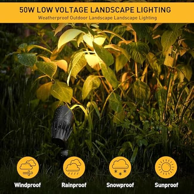 MALIBU Landscape Lighting Spotlight Floodlight 50W Warm White 8301-9601