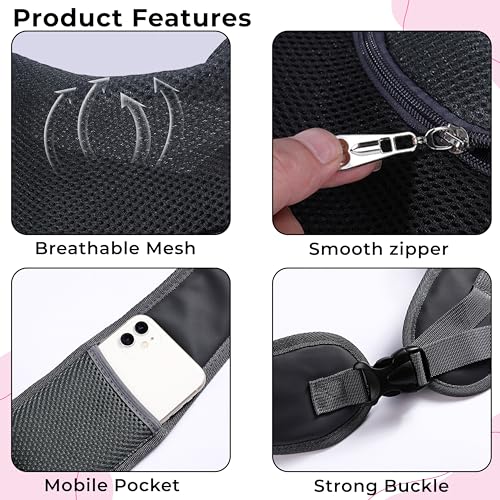Image of Kraptick Pet Carrier Sling Bag, Dog Sling Bag, Cat Sling Carrier, Sling Bag Carrier for Dogs Cats, Pet Travel Pouch with Single Shoulder Pet Bag (MFP834)