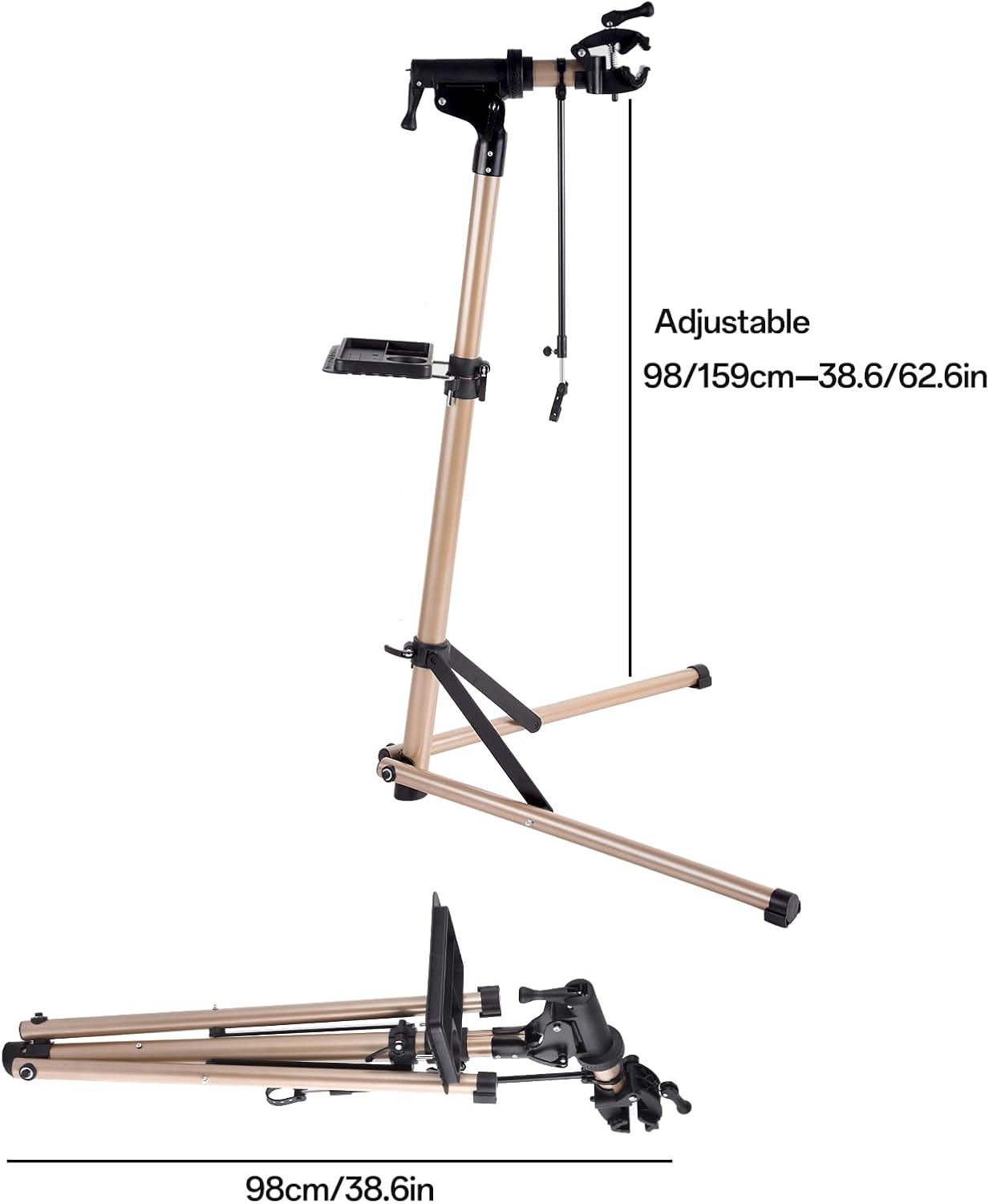 Bike Workstands - Cycle Parking Rack 110 Lbs | Heavy Duty Height Adjustable Aluminum Alloy Bike Holder for Outdoor, Home, Garage