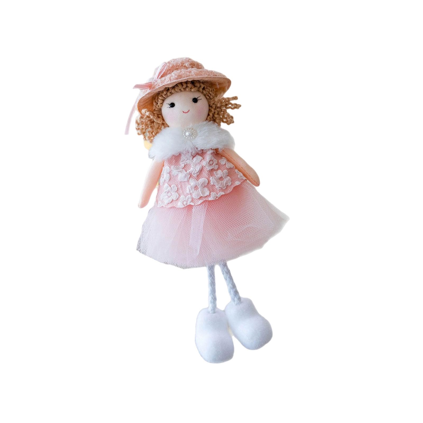 Zbiianxer Girls A Christmas Decor Tree Ornament 18.5 X 11 Cm Doll Ccent With Fabric Texture Nd Tulle Skirt Detail Use Plush Tree Ornament Fabric Doll Christmas Decor Holiday Home Ccent Seasonal Top Loop