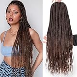 Unionbeauty 30 Inch Box Braids Crochet Hair 8 Packs Pre-looped Long Crochet Goddess Box Braids Knotless Ombre Brown Synthetic Hair Extension for Woman T30#