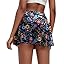 Pleated Colorful Flowers Navy