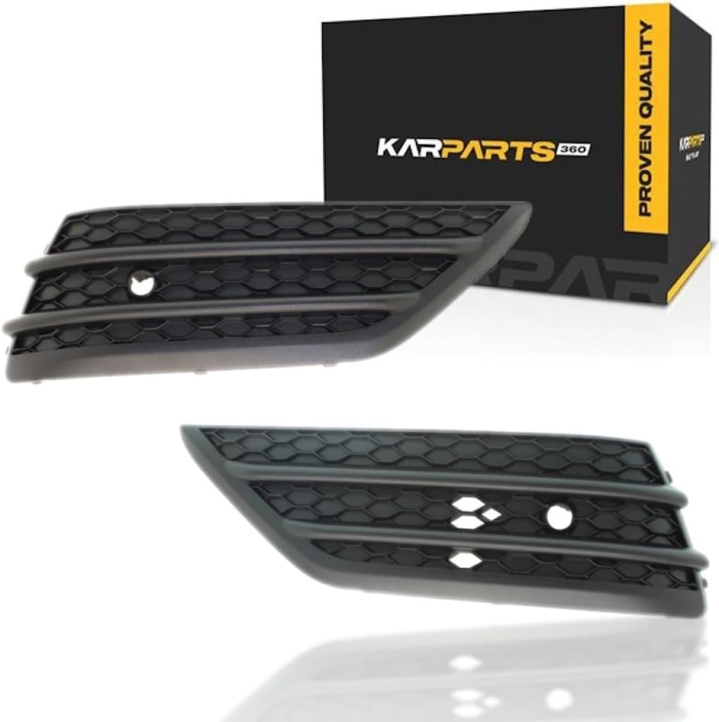 For Honda Pilot Fog Light Cover 2016 2017 2018 Outer Driver and Passenger Side Pair/Set | Grille Bezel | Textured Black | w/PAS Holes | HO1038131, HO1039131 | 71107TG7A10, 71102TG7A10