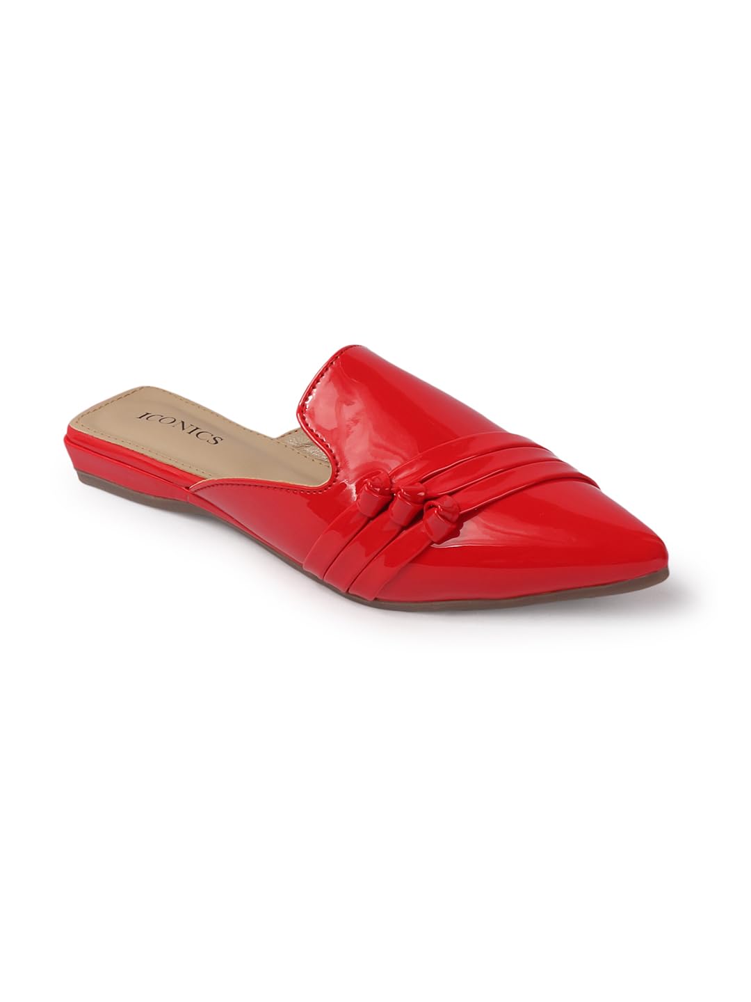 Women Comfortable Flats Pointed Toe Slip On Fashion Mule Shoes-image-36