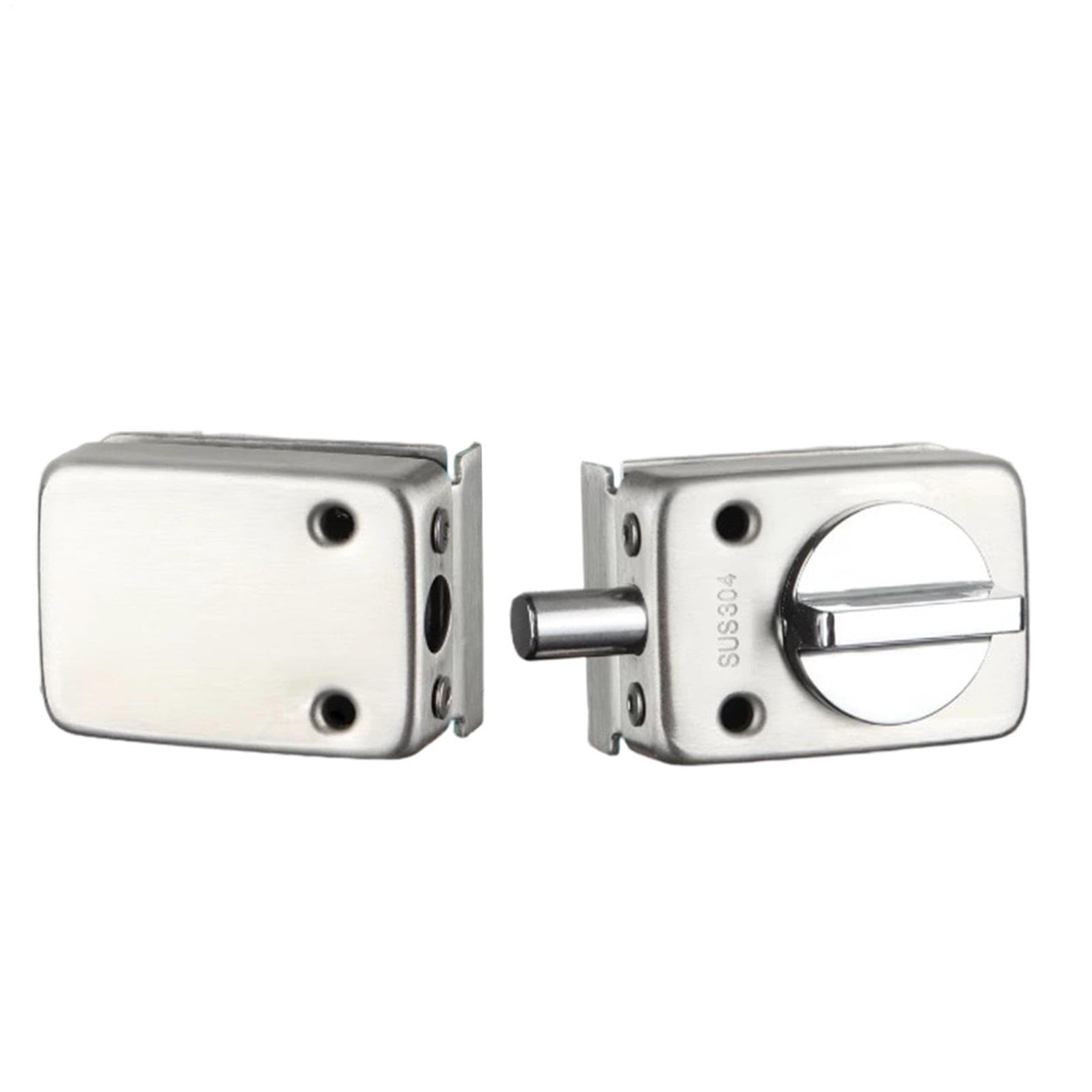 Serrure Porte Vitrée en Zinc sans Perçage pour Bureau et Douche