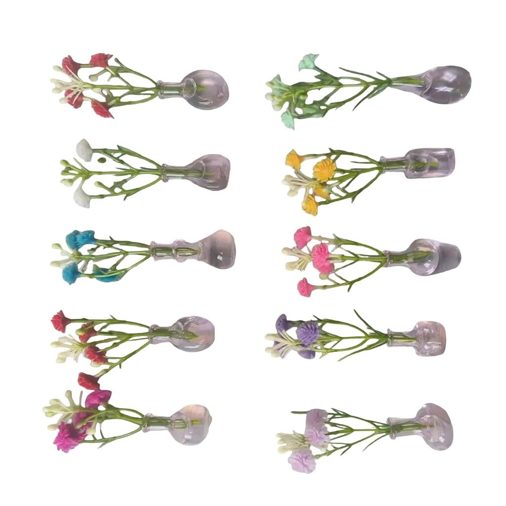 Minis Vase Magnets for Fridge Tiny Plant Decoration for Kitchen, Locker Offices Refrigerator Magnet Lovely Minis for Tiny Glass Vases