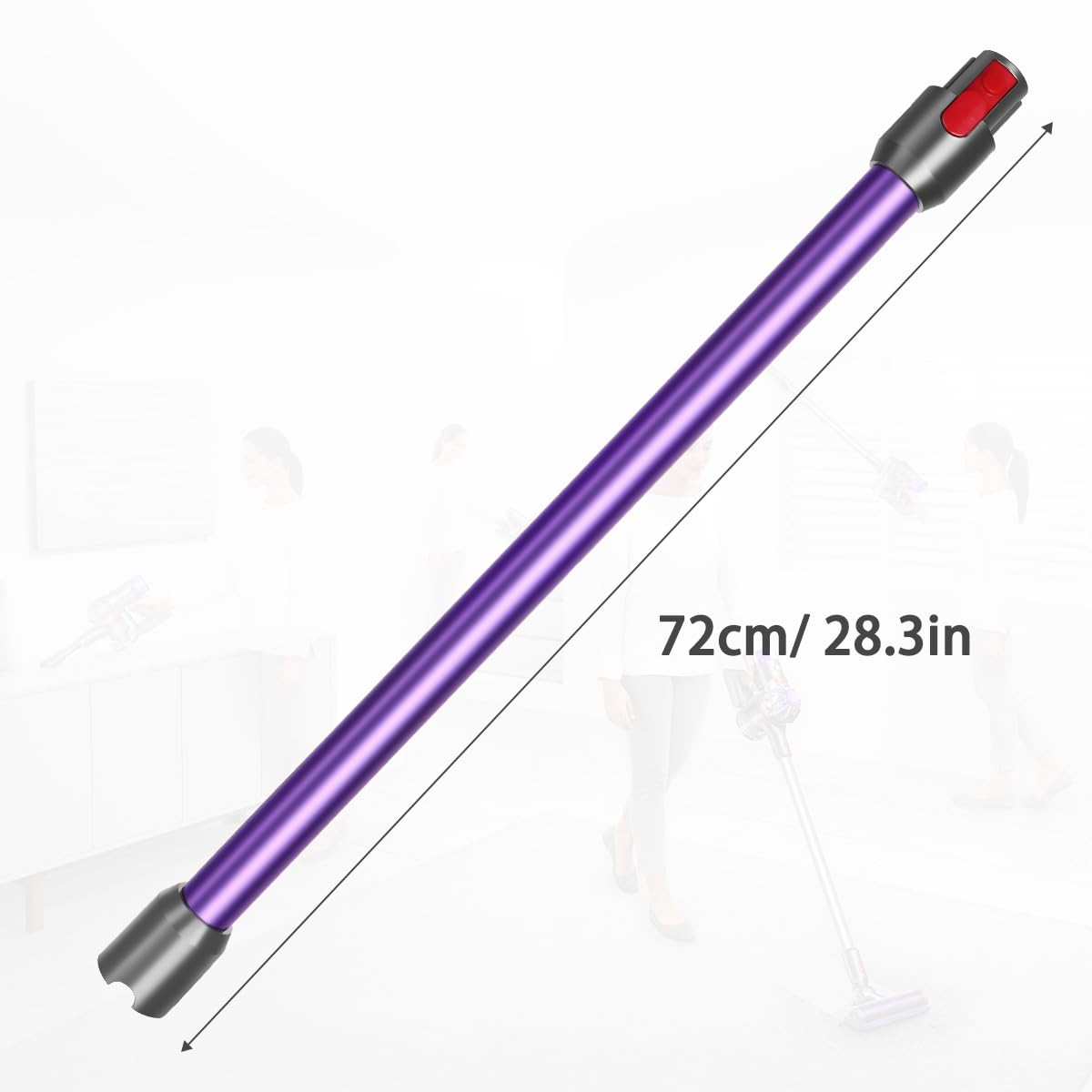 Verlängerungsrohr für Dyson V11 V15 V10 V8 V7 Stabstaubsauger, Ersatz Teleskoprohr Schnellspanner Verlängerungsstange Zubehör, 72cm（ lila）