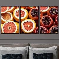 3 Piece Framed Canvas Wall Art Colorful Fruit Canvas Prints Home Artwork Decoration for Living Room,Bedroom - 16