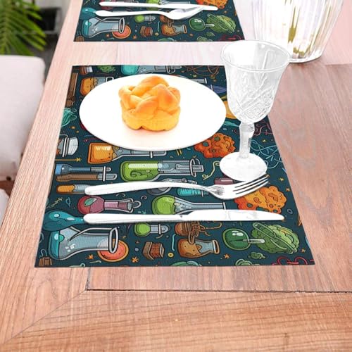 Set de table en vinyle lavable pour protéger des plats chauds - 6