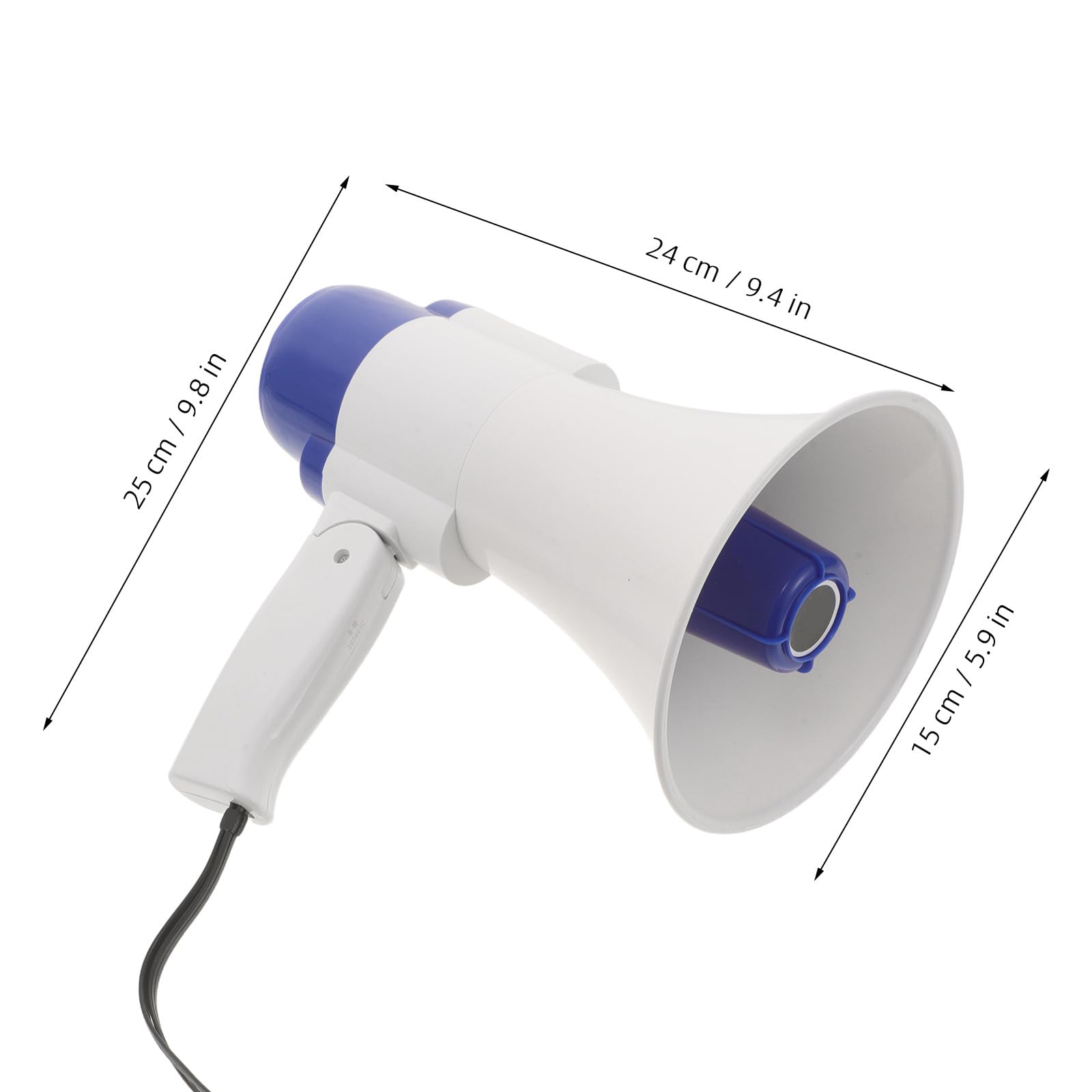 TOYANDONA Megafono, Amplificatore vocale Portatile con Funzione di | Sirena integrata, volume regolabile, altoparlante portatile per calcio, baseball, cheerleading e esercitazioni di sicurezza.