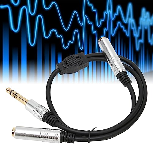 Cable divisor Y 6.35mm a doble 6.35mm con conectores dorados miniatura 4