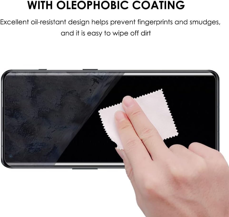 Image of SHILD Tempered Glass Screen Protector Compatible with OnePlus 10 Pro /Oneplus 9 Pro (6.7 Inch) | Curved UV Screen Guard | 9H Hardness | HD Clear | Fingerprint Sensor Support | Full Coverage | Easy Installation | Pack of 1