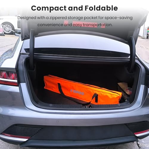 Folding Medical Emergency Stretcher, Aluminum Alloy Portable Ambulance Stretcher with Heavy Duty Handles, Straps, and Carrying Bag for Secure Patient Transport-Orange