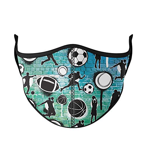 Top Trenz Mask Made with Stretch Cloth for Everyday Indoor/Outdoor Use - Graffiti Sports - One Size Fits Most Ages 8+