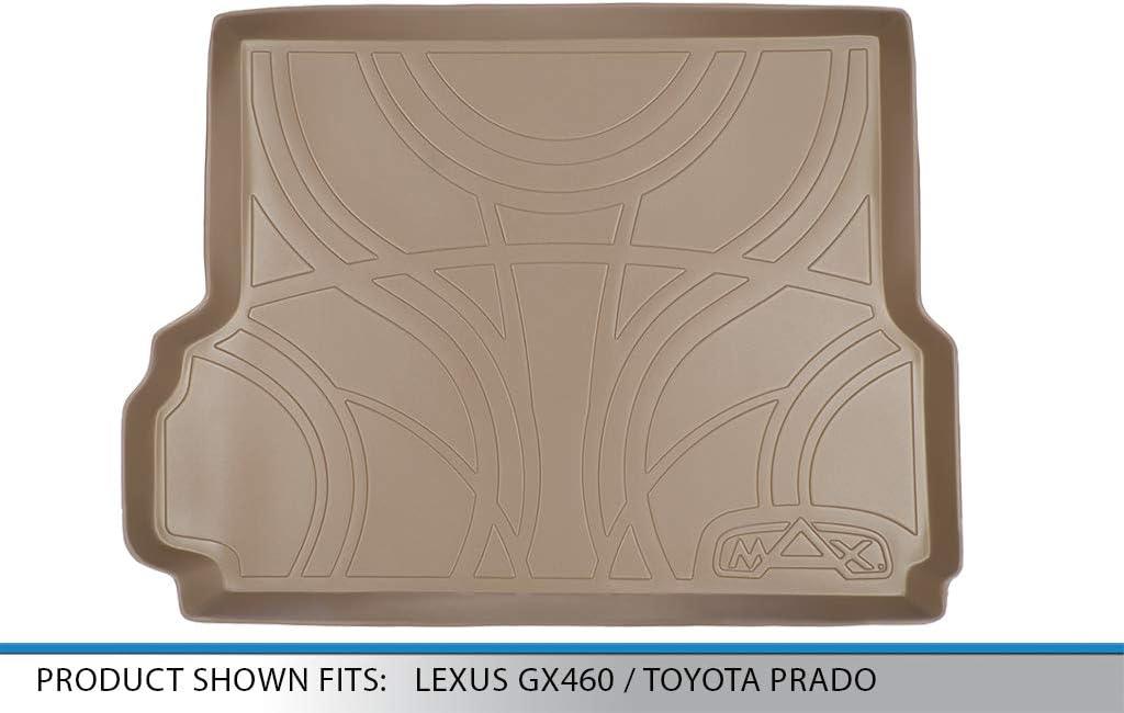MAXLINER All Weather Cargo Liner Floor Mat Tan for 2010-2018 Lexus GX460 / Toyota Prado