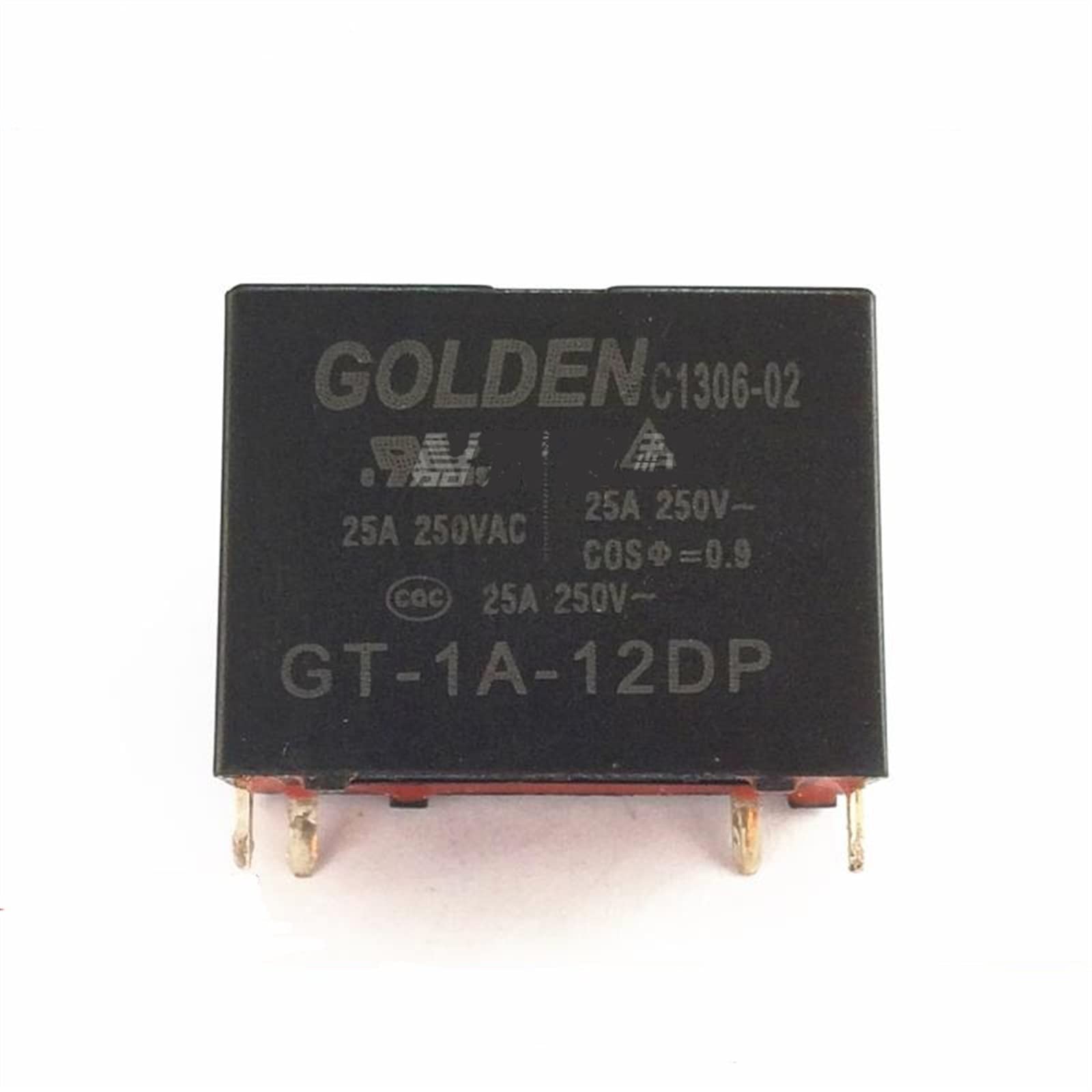 5 uds relés GT-1A-12D GT-1A-12DP con Enchufe sin Enchufe 25A 12V 4 Pines for Aire Acondicionado Calentador de Agua eléctrico relé de Placa Base DINZHHENGYIN (Size : GT-1A-12DP no Plug)