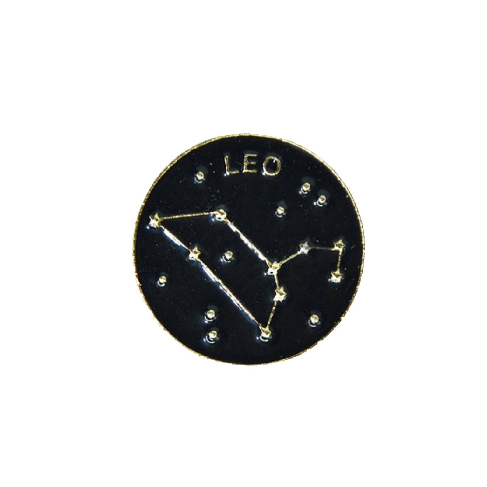 Yuanstore Women's Leo Creative 12 Constellation Badge Star Zodiac Sign Horoscope Libra Virgo Enamel Brooch Personality Lapel Backpack Pins Jewelry