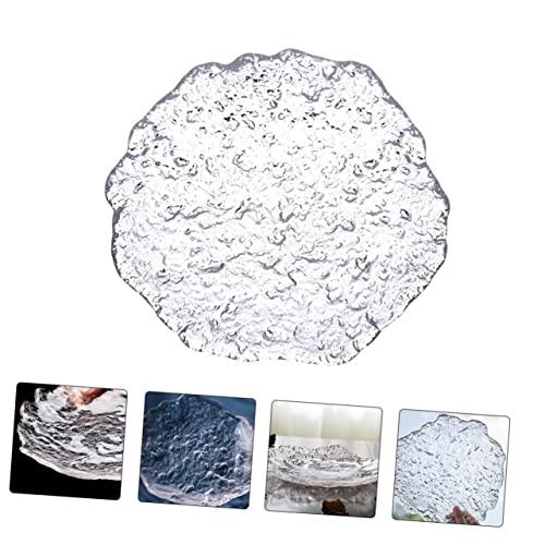 PRETYZOOM 1pc Creative Glass Salad Plate for Serving Desserts and Snacks Unique Irregular Design for Home Parties Weddings and Celebrations Food-grade Glass Dish for Appetizers and Sides