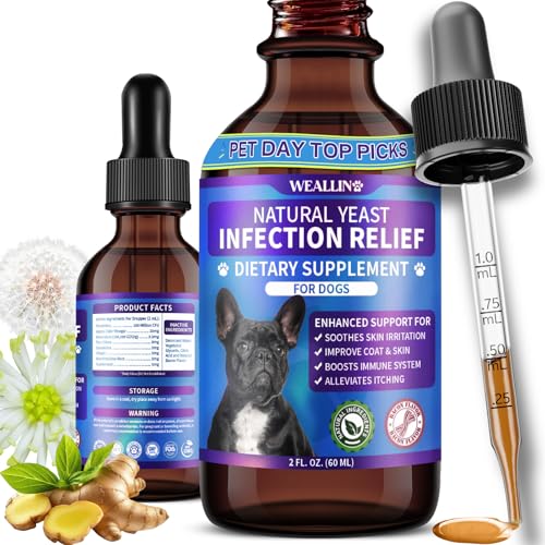 Natural Yeast Infection Treatment for Dogs | Probiotic-Powered Drops with 8-Herbal Blend | Supports...