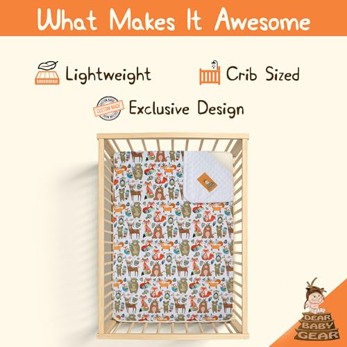 Image of Dear Baby Gear - Premium Car Seat Infant Blanket - Soft Swaddle Blanket for Baby Girls and Boys, Plush Blankets - Adorable Designs, Comfortable Fabric - Tribal Animals(40 x 30 inches)