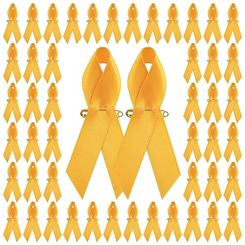 WANDIC Gold Ribbon with Safety Pins