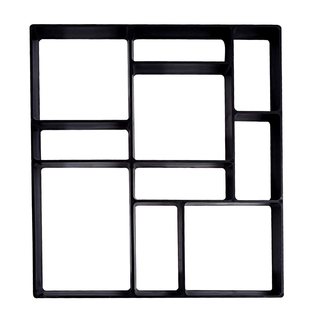Ejoyous Moule de Pavage Irrégulier, 10 Grilles, pour Allée de Jardin, Béton, 45 cm