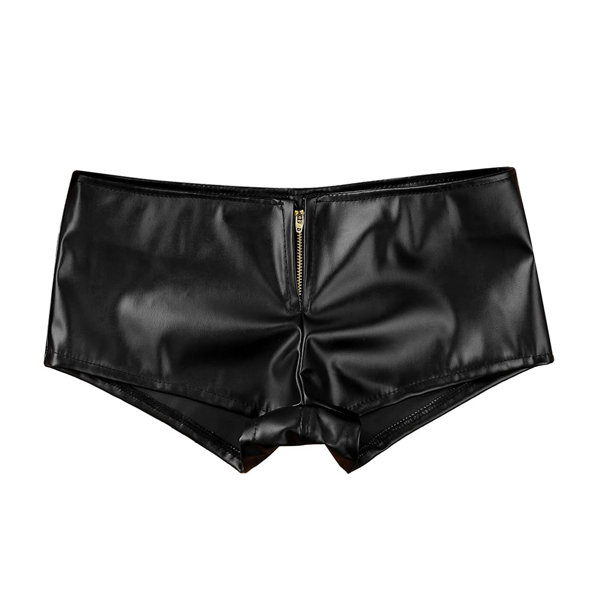 iiniim Booty Pantalones Cortos Cuero para Mujer Cintura Alta Ropa de Danza Baile en Barra Clubwear Traje Pole Dance Bodycon Hot Shorts
