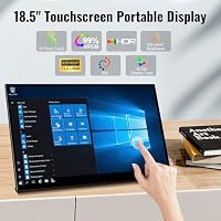 Tragbarer Monitor Touchscreen, 18,5 Zoll 1080P 99% sRGB FHD HDR USBC HDMI – Ansicht 2